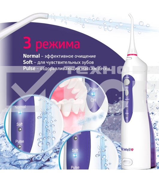 Ирригатор B.Well WI-911 белый/синий 