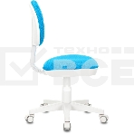 Кресло детское Бюрократ KD-3 голубой TW-55, крестов. пластик белый, фото4