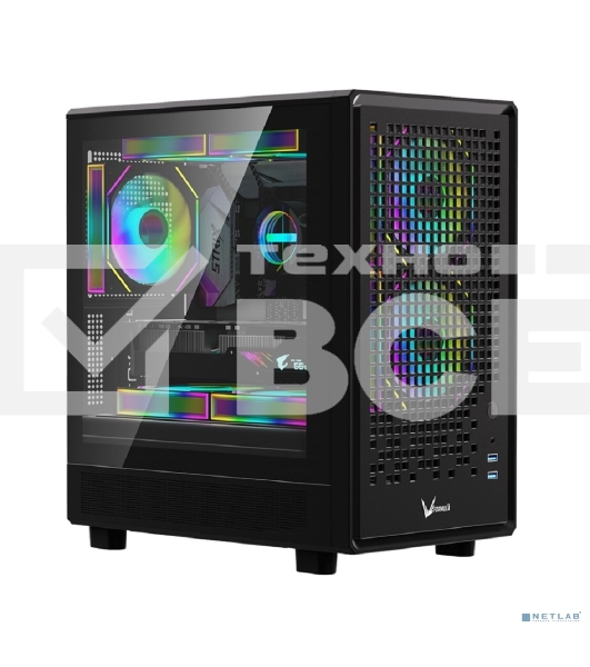 Компьютерный корпус Aerocool / Formula Air Mesh G2 черный без БП mATX 3x120mm 2xUSB3.0 audio