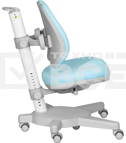 Кресло детское Cactus CS-CHR-3604BL голубой крестов. пластик серый