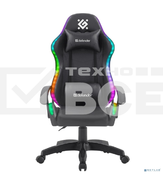 Кресло игровое Defender Factor X RGB, черный, класс 2, PU