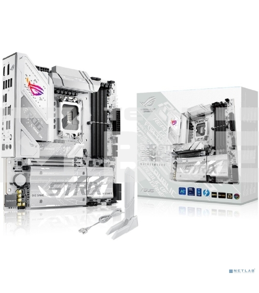 Материнская плата ASUS ROG STRIX B860-G GAMING WIFI, LGA 1851, Intel B860, 4xDDR5, 4xSATA, 4xM.2, 1xPCIe 5.0 x16, 1xDP, 1xHDMI, 1xThunderbolt 4, 1x 2.5Gb LAN, 1xUSB-C 20Gbps, 1xUSB-A 10Gbps, 3xUSB-A 5Gbps, 4xUSB-A 2.0, 2x3.5 мм, 7.1, mATX