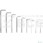 Набор ключей имбусовых Tamper-Torx Kranz 9 шт., ТТ10-ТТ50, закаленные, удлиненные, никель, фото4