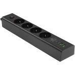 Сетевой фильтр Cablexpert Exnovo, EXN-4-CU2-B-2, 4р,16А, 1xType-C PD, 30Вт, 2хUSB, 2 м, ур. защиты 4+, черный, коробка, фото4