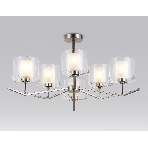 Люстра Ambrella light LH57002/6 SN/FR никель/белый матовый E14/6 max 40W D850*420, фото3