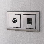 Розетка Ethernet RJ-45 (глянцевый никель), фото5