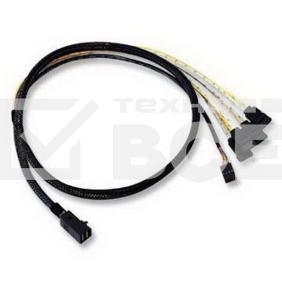 Кабель ACD-SFF8643-SATASB-08M, INT SFF8643-to-4*SATA+SB (MiniSAS HD -to- 4*SATA+SideBand internal cable) 75cm