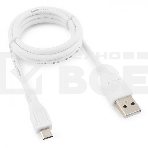 Кабель USB 2.0 Pro Cablexpert CCP-mUSB2-AMBM-W-1M, AM/microBM 5P, 1м, экран, белый, пакет, фото 1