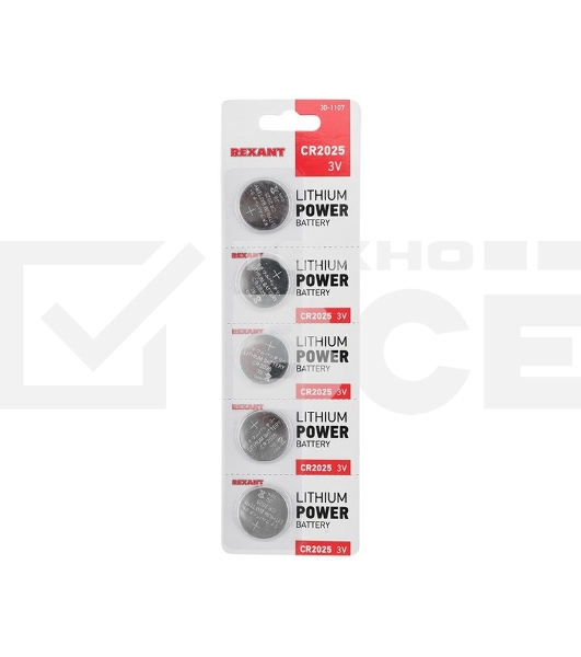 Литиевые батарейки CR2025 3 V 160 mAh блистер