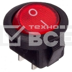 Выключатель клавишный круглый 250V 3А (2с) ON-OFF красный Micro Rexant, фото2