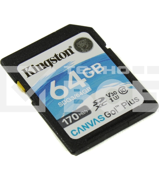Флеш карта Kingston 64GB SDXC Canvas Go Plus 170R C10 UHS-I U3 V30 EAN: 740617301397