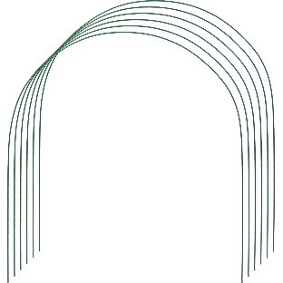 Дуги для парника GRINDA проволочные 2,2м, 6шт