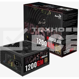 Блок питания Aerocool / Formula KCAS PLUS 1200GM V2, 1200Вт, 80 PLUS Gold, модульный, 140мм, черный