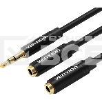Переходник-разветвитель Vention гибкий Jack 3.5 mm M/Jack 3.5 mm F x 2 - 0.3м, фото2