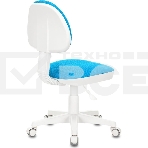 Кресло детское Бюрократ KD-3 голубой TW-55, крестов. пластик белый, фото5