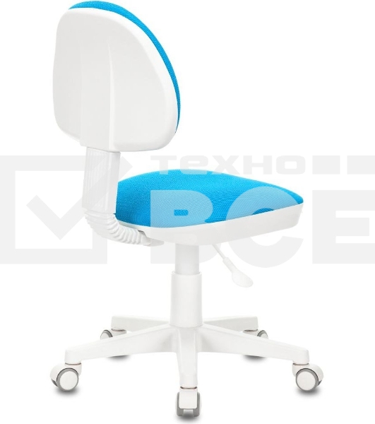 Кресло детское Бюрократ KD-3 голубой TW-55, крестов. пластик белый