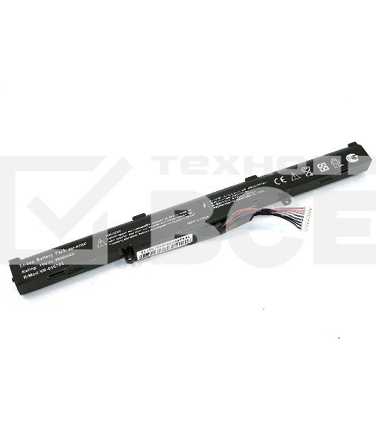 Аккумуляторная батарея для ноутбука Asus X450J (A41-X550E) 14.4V 2600mAh OEM черная