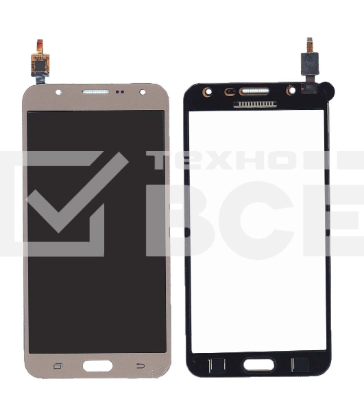 Сенсорное стекло (тачскрин) для Samsung Galaxy J7 SM-J700H, золотистое