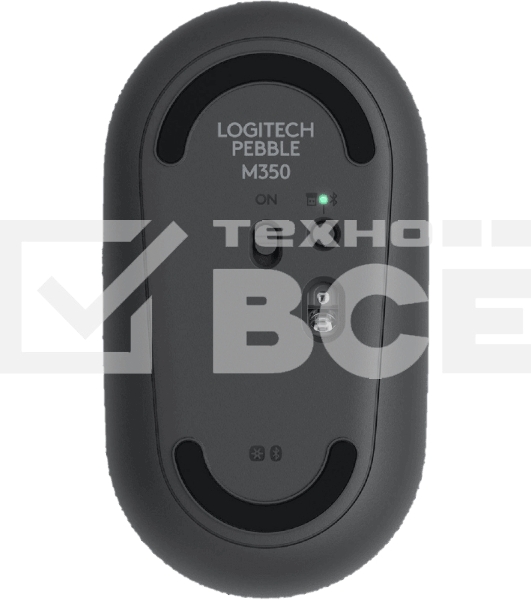 Мышь беспроводная Logitech Pebble M350 графитовый, 1000 dpi, радиоканал, Bluetooth, USB, кнопки - 3
