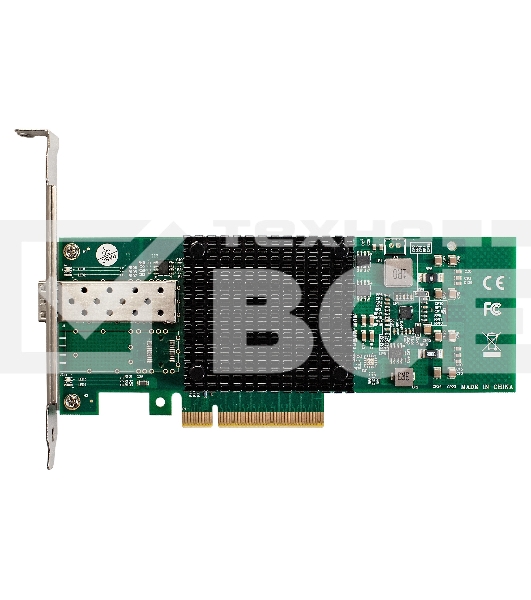 Сетевой адаптер ExeGate EXE-X520-DA1 (PCI-E x8 v3.0, порты 1xSFP+ 10Gb/s (10/5/2.5/1Gb/s, 100Mb/s), Server NIC Intel Chipset JL82599EN)