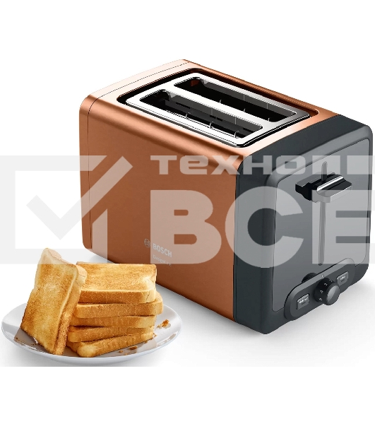 Тостер Bosch TAT4P429 970Вт медь