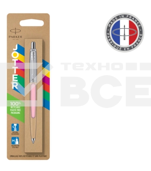 Ручка шариковая Parker Jotter Originals Baby pink 706C (2123469) M син. черн. блистер