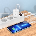 Сетевое зар./устр. Hoco N27 White 20W 3A+2.22A+1.67A (PD+QC+AFC) USB-C универсальное белый, фото4