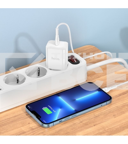 Сетевое зар./устр. Hoco N27 White 20W 3A+2.22A+1.67A (PD+QC+AFC) USB-C универсальное белый