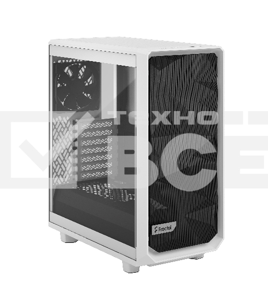 Корпус Fractal Design MESHIFY 2 COMPACT WHITE - TG / ATX, TG / 2x140mm & 1x120mm fans inc. / FD-C-MES2C-05