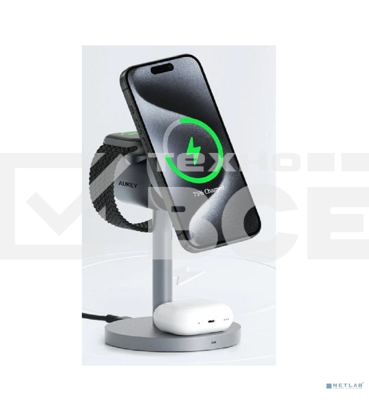 Беспроводное зарядное устройство Aukey LC-MC311 3in1 Qi2