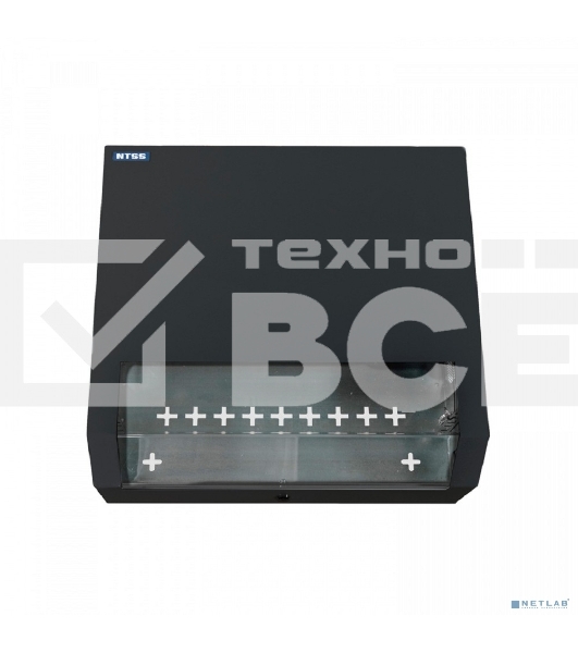 Шкаф коммутационный NTSS (NTSS-SOHO5U-BL) настенный 5U 520x140 мм пер. дв. стекл несъемн. бок. пан. 80 кг черный