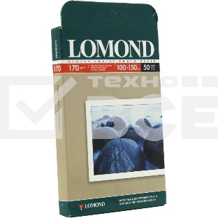 Фотобумага LOMOND односторонняя, глянцевая, A6 / 170гр./ 50 листов