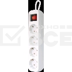 Удлинитель сетевой Defender S430 белый, 3 м, EURO, 4 розетки, 2200 Вт, фото2