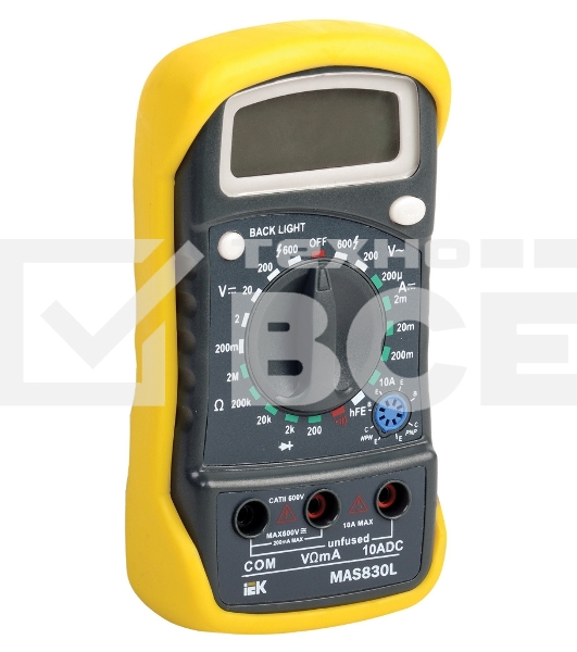 Мультиметр цифровой Master MAS830L ИЭК TMD-3L-830