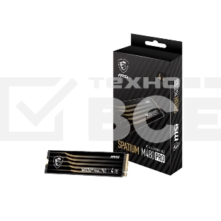 Накопитель SSD MSI SPATIUM M480 PRO, 4TB, PCIe 4.0 x4, M.2 2280, NVMe, R/W 7400/7000