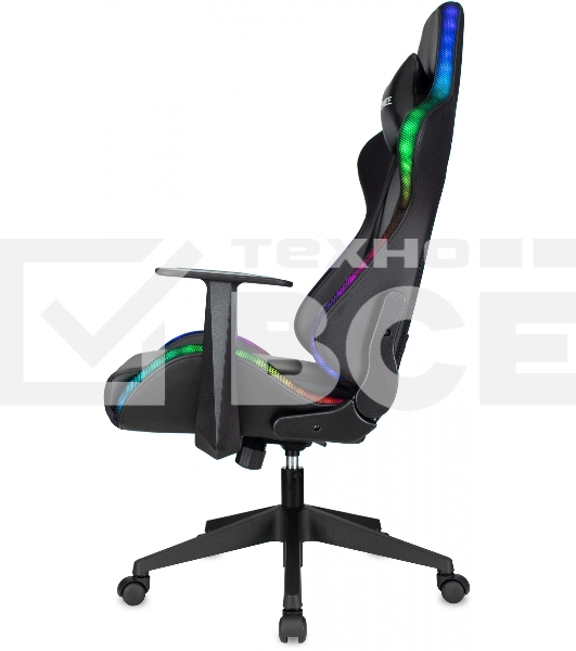 Кресло игровое Zombie GAME RGb черный эко.кожа/ткань крестов. пластик