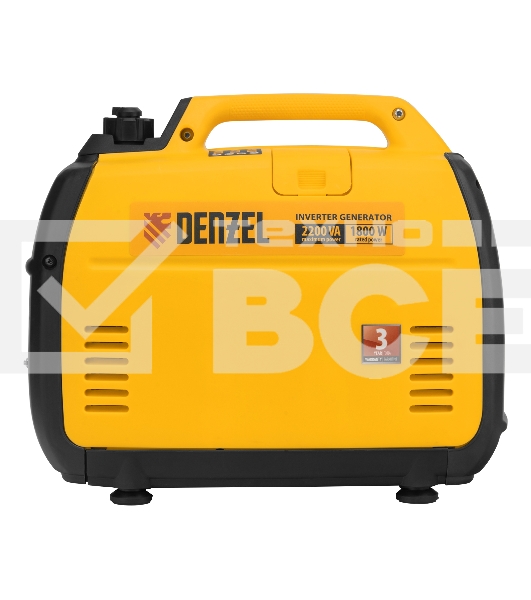 Генератор инверторный GT-2200iS, 2,2 кВт, 230 В, бак 4 л, закрытый корпус,  ручной старт Denzel