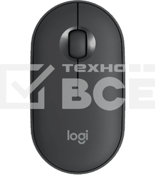 Мышь беспроводная Logitech Pebble M350 графитовый, 1000 dpi, радиоканал, Bluetooth, USB, кнопки - 3
