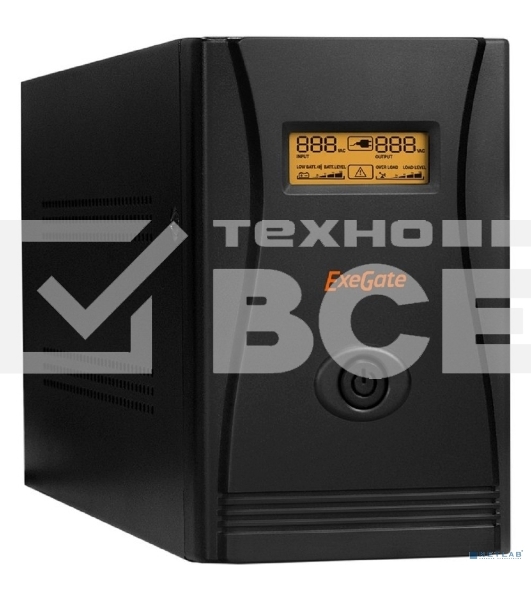 Источник бесперебойного питания ExeGate EP285517RUS SpecialPro Smart LLB-2000.LCD.AVR.C13.RJ.USB <2000VA/1200W, LCD, AVR, 6*IEC-C13, RJ45/11, USB, Black>