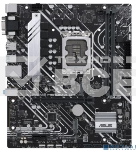 Материнская плата ASUS PRIME H610M-A D4-CSM, LGA 1700, Intel H610, 2xDDR4, 4xSATA, 2xM.2, 1xPCIe 4.0 x16, 1xPCIe x1, 1xDP, 1xD-Sub, 1xHDMI, 1x 1Gb LAN, 4xUSB-A 2.0, 2xUSB-A 3.2 Gen 1, 7.1, mATX