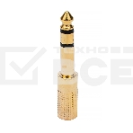 Аудио переходник Cablexpert A-35M-63F,  Jack3.5(M) на Jack6.3(F) стерео,  золотой, пакет, фото2