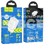 Сетевое зар./устр. Hoco N27 White 20W 3A+2.22A+1.67A (PD+QC+AFC) USB-C универсальное белый, фото 1