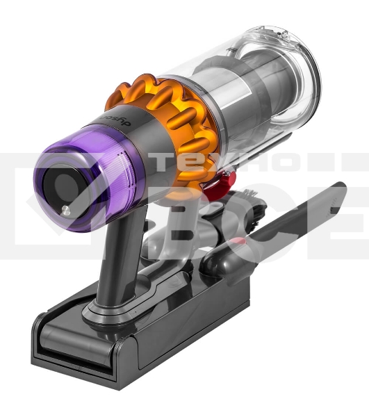 Пылесос вертикальный Dyson V15 Detect Absolute (SV47) желтый/никель, питание от аккумулятора, 220 Вт, уборка сухая, пылесборник 0.76 л, работа от АКБ max - 60 мин
