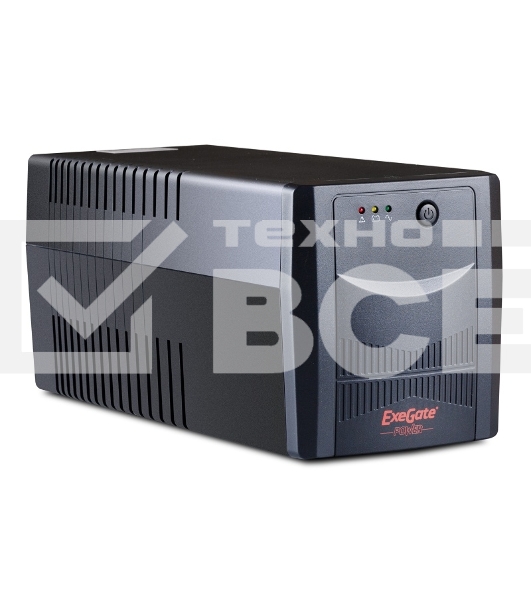 Источник бесперебойного питания ExeGate EP212518RUS Power Back UNB-1000 <1000VA, Black, 4 евророзетки>