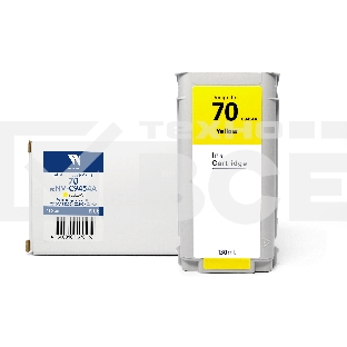 Струйный картридж NVPrint 70 (NV-C9454A) Yellow для HP DesignJet Z2100/Z3100/Z3200/Z5200/Z5400 (130 мл) совместимый