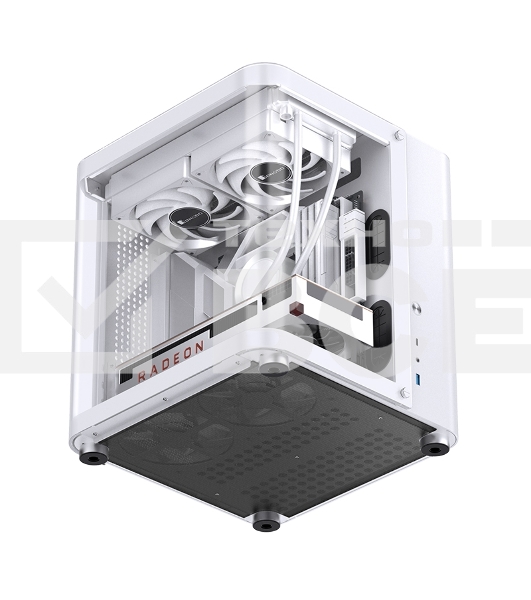 Корпус без блока питания JONSBO TK-1, Mini-Tower, TG, no fan, 1xUSB-A 3.2 + 1xUSB-C 3.2, mATX, mITX White