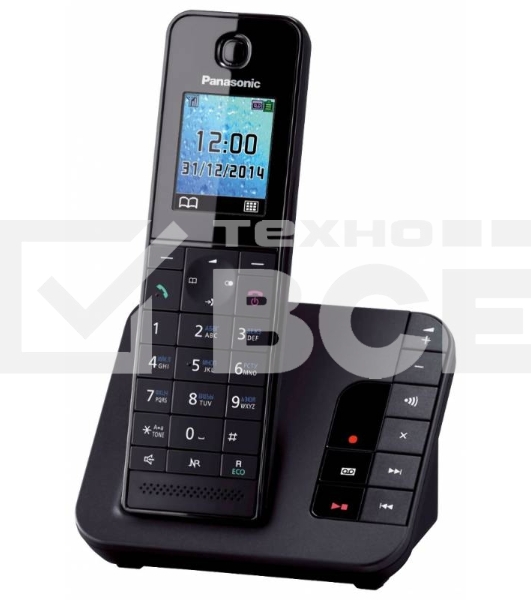 Телефон беспроводной (DECT) Panasonic KX-TGH220RUB черный {АОН, Caller ID, 