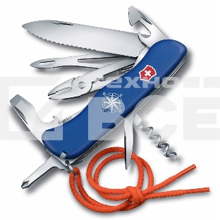 Нож перочинный Victorinox Skipper 0.9093.2WS с фиксатором лезвия 18 функций со шнурком синий