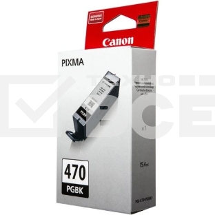 Картридж струйный Canon PGI-470PGBK (0375C001), пигментный черный, 15 мл, до 300 стр. A4, для Pixma iP7240/ MG5440/MG5740/MG6340/MG6840/MG7740/ TS5040/TS6040/TS8040/TS9040 (PGI-470 PGBK / PGI-470 BK)