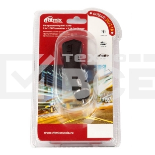 Автомобильный FM-модулятор Ritmix FMT-A740 черный USB